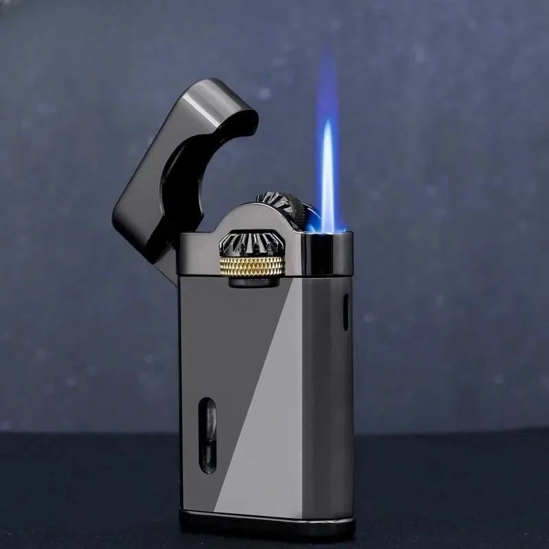 New Metal Outdoor Windproof Turbine Gas Torch Lighter Kitchen Barbecue Cooking Jewelry Welding Cigar Lighter Tool High End Gifts